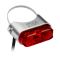 SON Rear Light DC seatpost mount - stříbrná / červená - for Ø 26 to 31.8mm